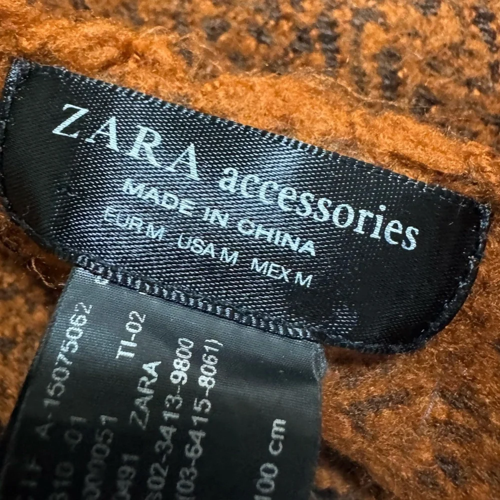 Zara Accessories Blanket Scarf Shawl Wrap Soft Cozy Herringbone Print 80x40